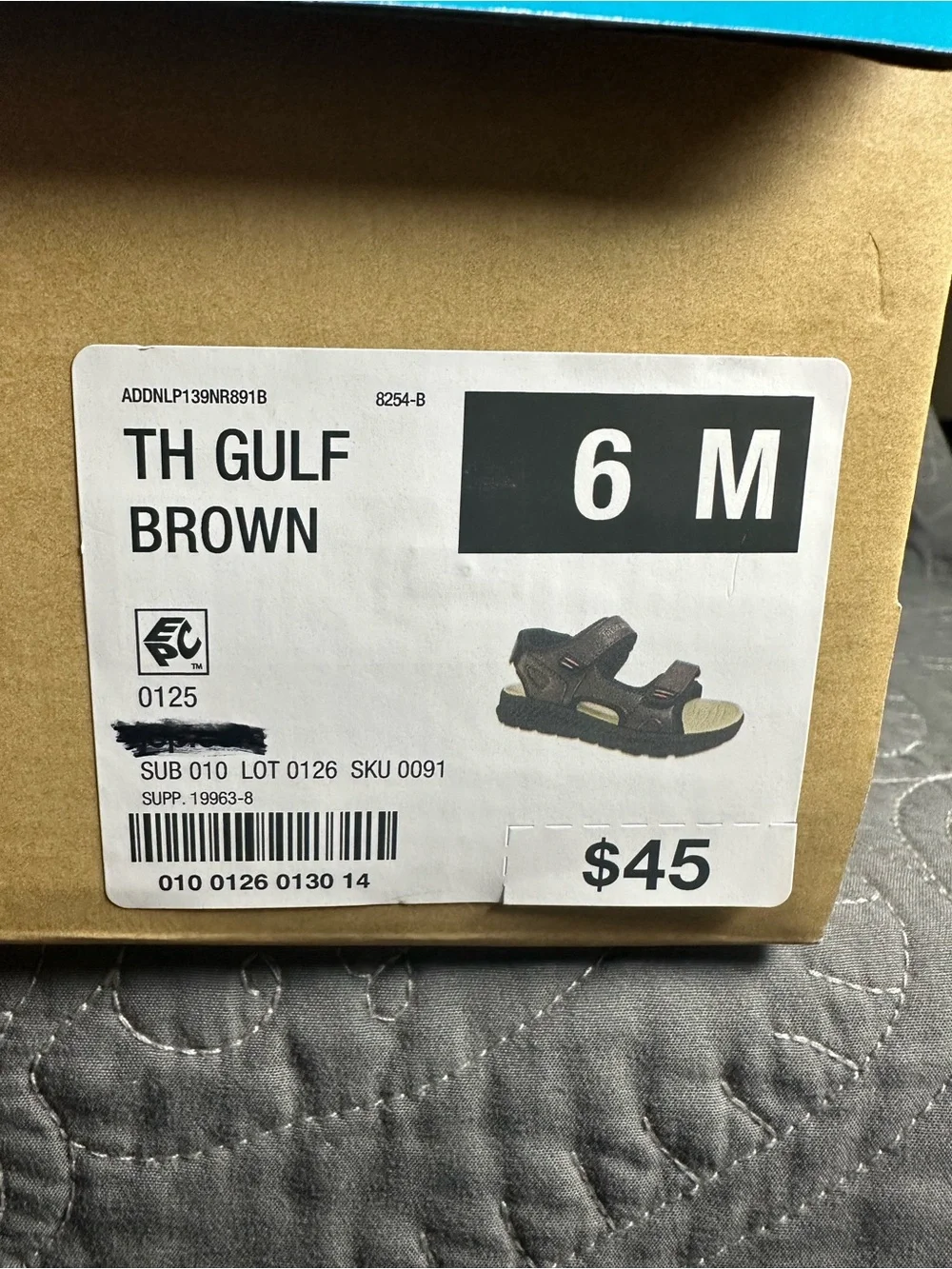 Thereabouts Big Boys Brown Gulf Strap Sandals NWT Size Big Boys 6